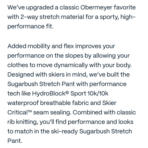 Obermeyer Sugarbush Stretch Pants - Picture 15 of 16